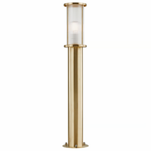 Staande buitenlamp Messing Goud led glas 80 cm