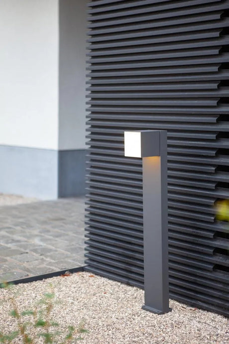 Moderne tuinlamp ingebouwde LED lichtbron verstelbaar Lutec 7193802118 6939412079974 donkergrijs opaal kunststof
