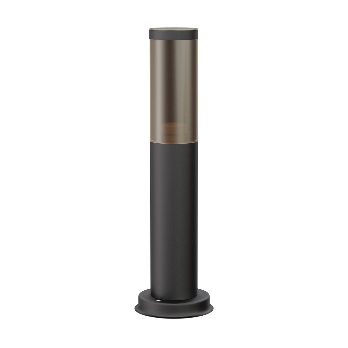 Staande buitenlamp rookglas e27 hue 39 cm rond metaal