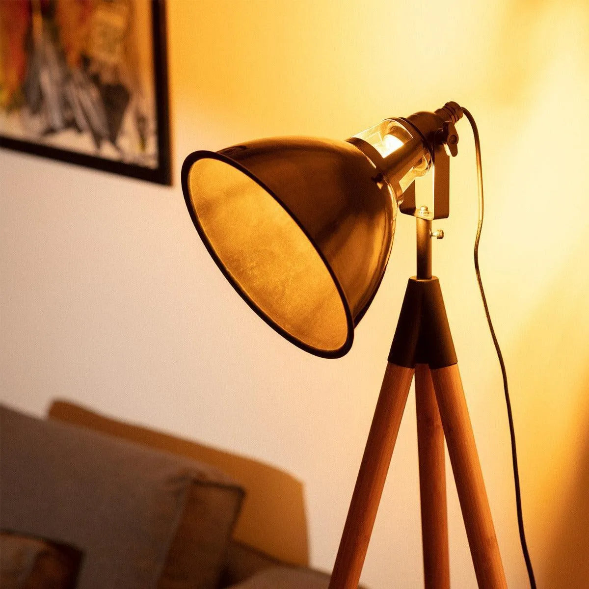 Industriële lamp verstelbaar driepoot modern