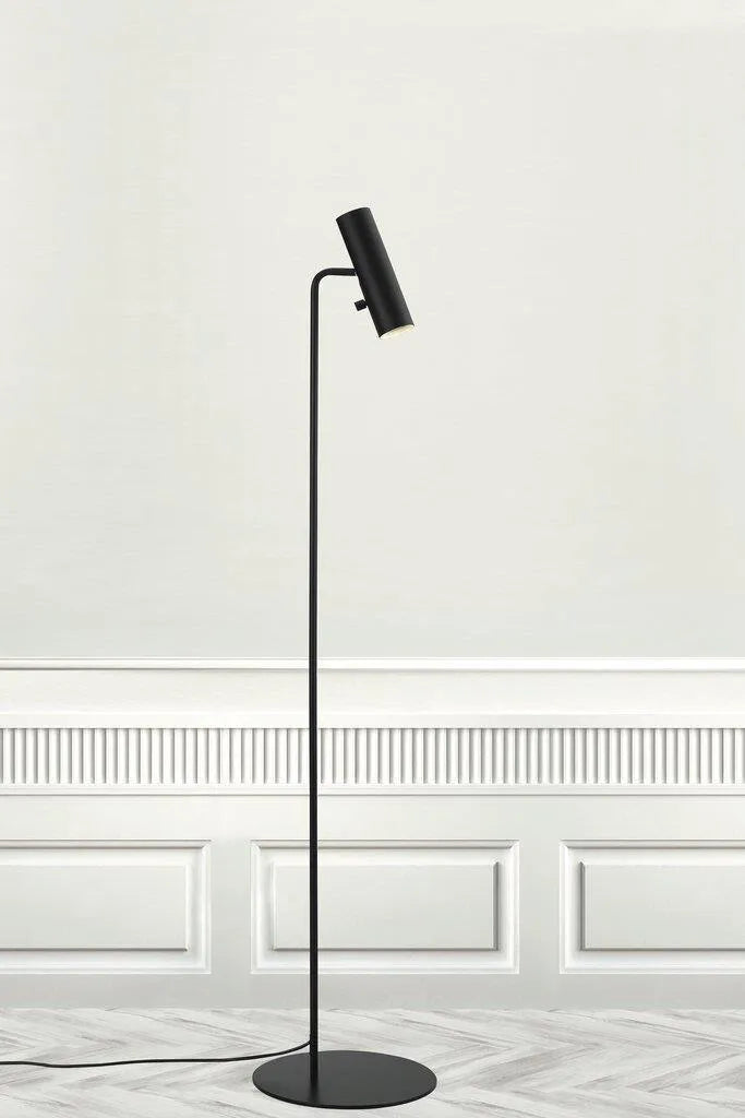 Moderne staande lamp zwart Nordlux met GU10 fitting en schakelaar draaibaar