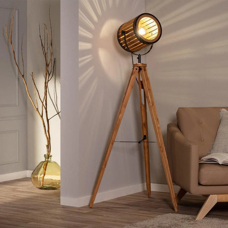 Staande lamp driepoot modern verstelbaar industrieel
