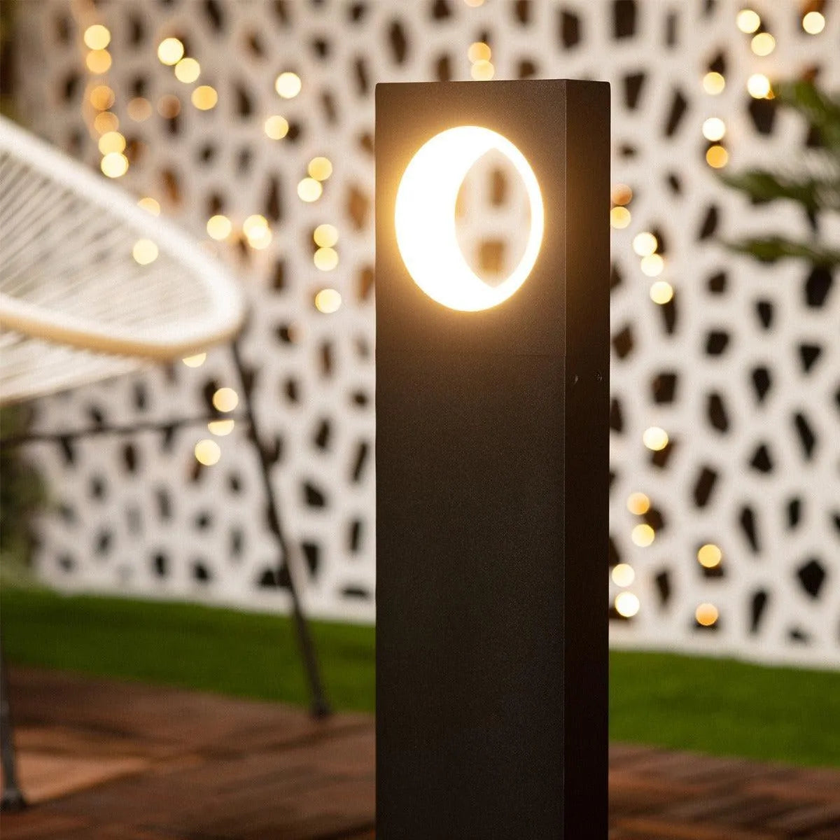 Staande Tuinlamp modern ingebouwde lichtbron mat zwarte tuinpadverlichting