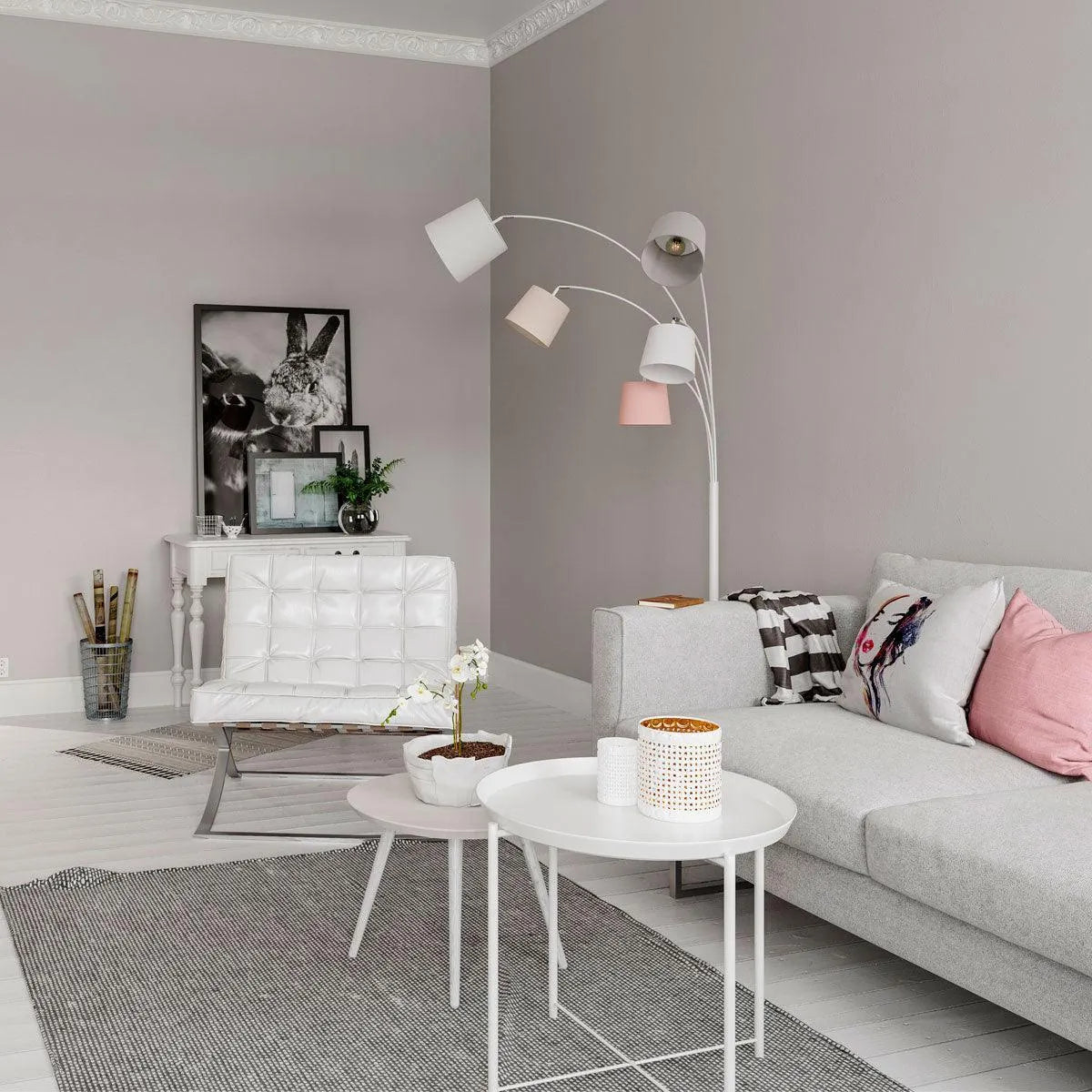 By Rydens foggy vloerlamp wit hoek