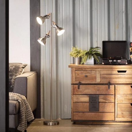 staande lamp zilver e14 fitting verstelbaar aluminium spots
