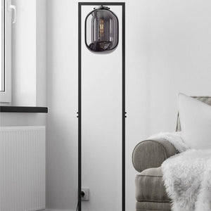 Staande vloerlamp 'Dixton' By Rydens E27 fitting smoke grey 150cm - FOIR