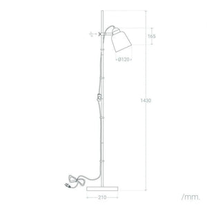 Staande lamp 'Lux' zwart leeslamp E27 fitting modern verstelbaar 143cm - FOIR