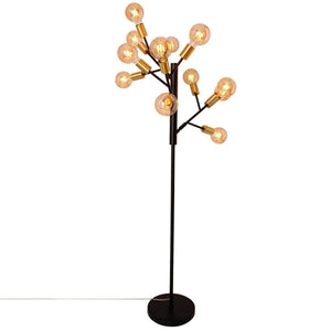 Staande lamp zwart goud zwart staande vloerlamp naast de bank woonkamer eetkamer