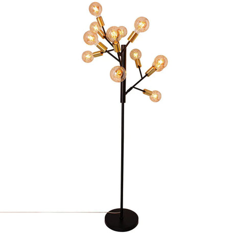 Staande lamp zwart goud zwart staande vloerlamp naast de bank woonkamer eetkamer