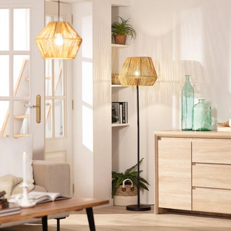 Staande lamp gevlochten led lamp e27 fitting