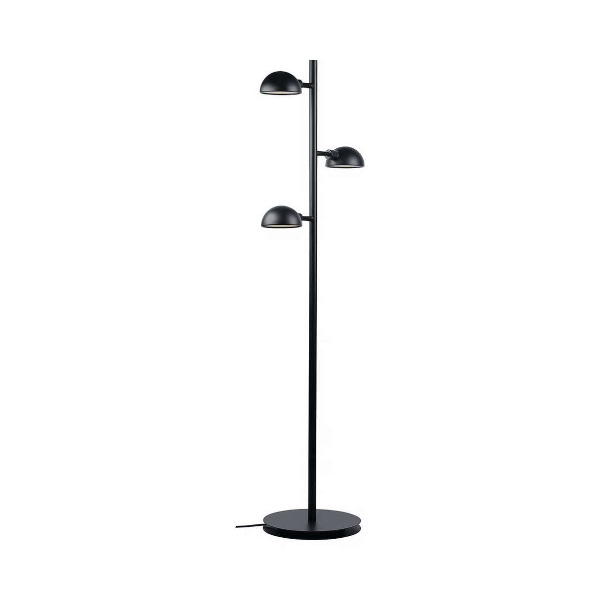 Staande leeslamp 3 kappen Nomi e14 zwart metaal 142 cm - FOIR