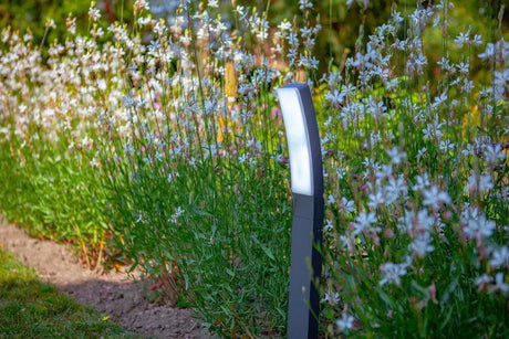 Authentieke staande lamp aluminium met LED lichtbron smart lutec
