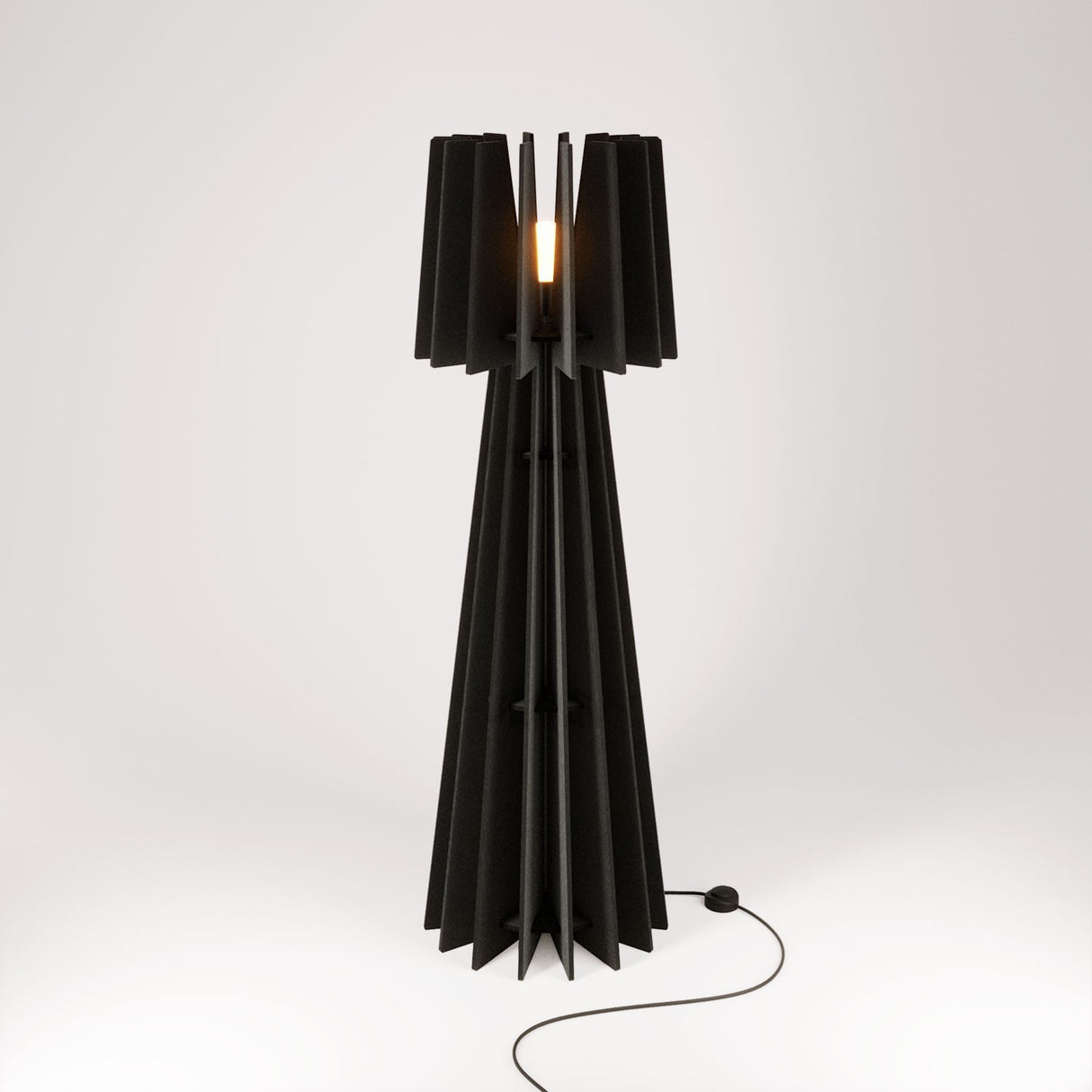 Vloerlamp geluidsreductie Recycled Shine e27 sound proofing 150 cm
