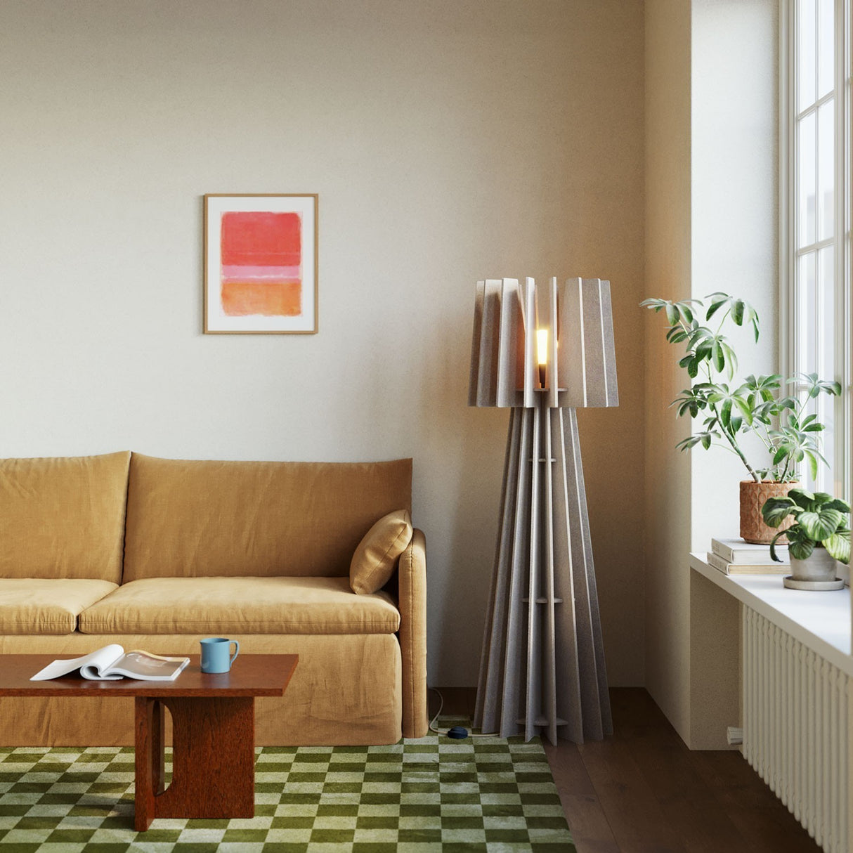 Vloerlamp geluidsreductie Recycled Shine e27 sound proofing 150 cm