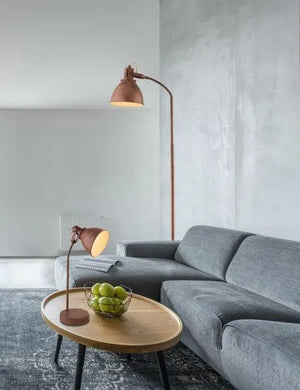 Vloerlamp e14 fitting industrieel staande lamp roest bruin 