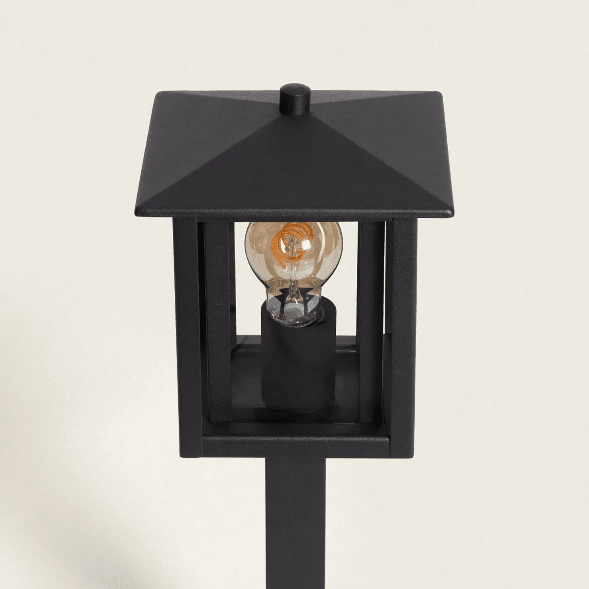 Staande buitenlamp zwart industrieel e27 fitting 50cm - FOIR