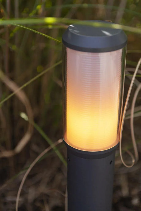 Staande tuinlamp donkergrijs met E27 fitting Lutec Heros 70 cm - FOIR