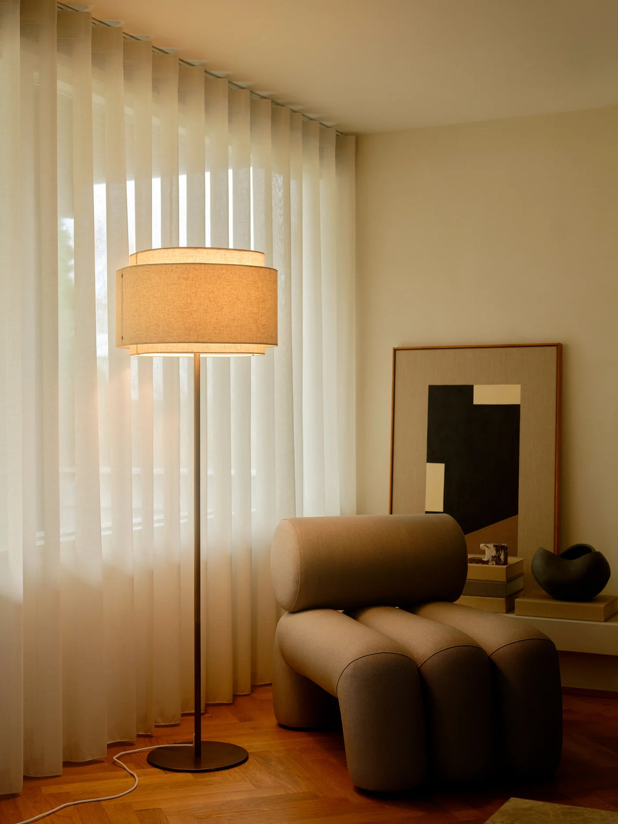 Staande lamp Stoffen kap Takai 150 cm
