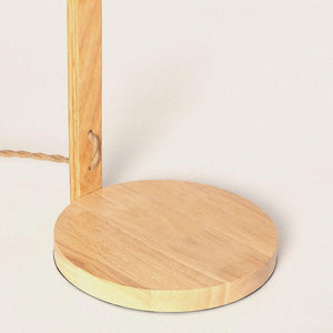 Staande lamp hout zwart stoffen Seronga kap vloerlamp 146cm (kopie) - FOIR