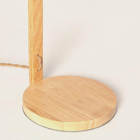 Staande lamp hout zwart stoffen Seronga kap vloerlamp 146cm (kopie) - FOIR