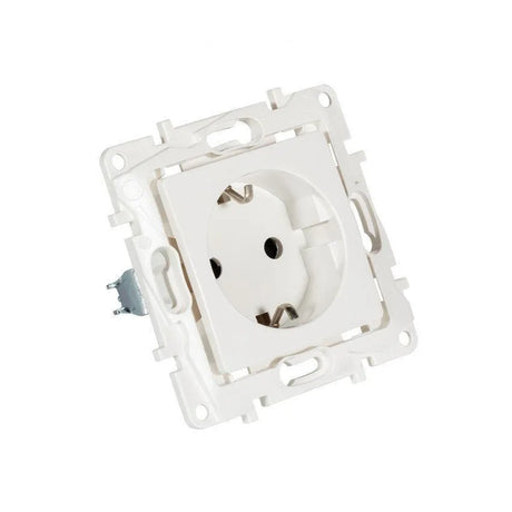 Stopcontact wit 'Shuko' klassiek stopcontact geaard modern 80mm x 80mm - FOIR