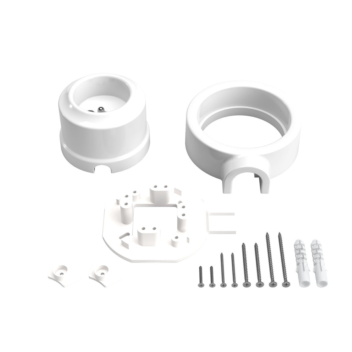 Porselein stopcontact opbouw rond voor 20mm buis