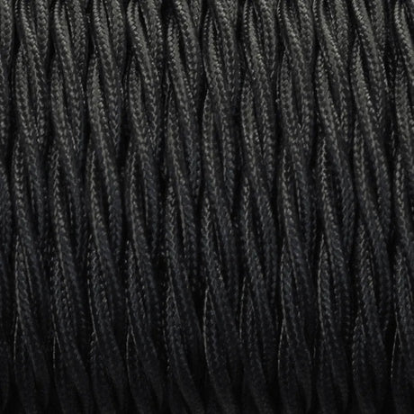Zwart gevlochten kabel