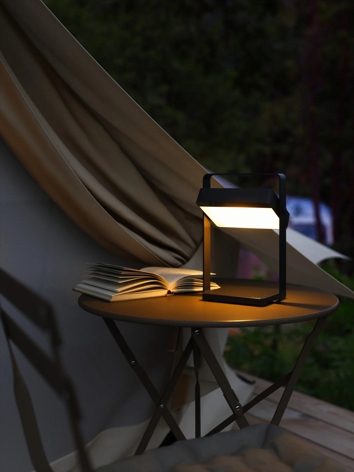 Tafellamp oplaadbaar led lamp Solar Saulio 24 cm