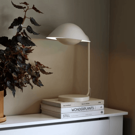 Beige tafellamp met E14 fitting en schakelaar 'Nordlux Freya' 40 cm - FOIR