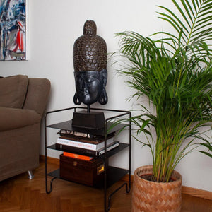 Tafellamp 'Busso' By Rydens hout e27 fitting zwart beeld 750mm - FOIR