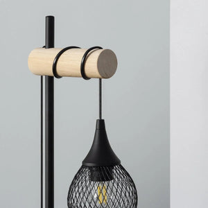 Bureaulamp met stekker led lamp grid  hout