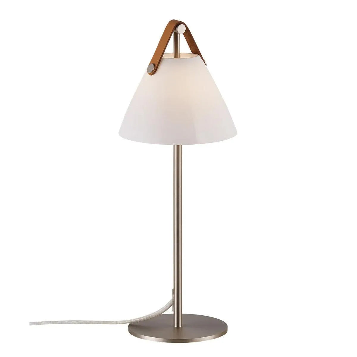 Kleine tafellamp geborsteld staal met schakelaar en G9 fitting Strap 16 DFTP - FOIR