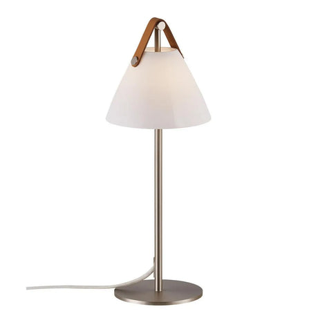 Kleine tafellamp geborsteld staal met schakelaar en G9 fitting Strap 16 DFTP - FOIR