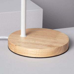 Kleine tafellamp hout met verstelbare kap schakelaar & E27 fitting - FOIR