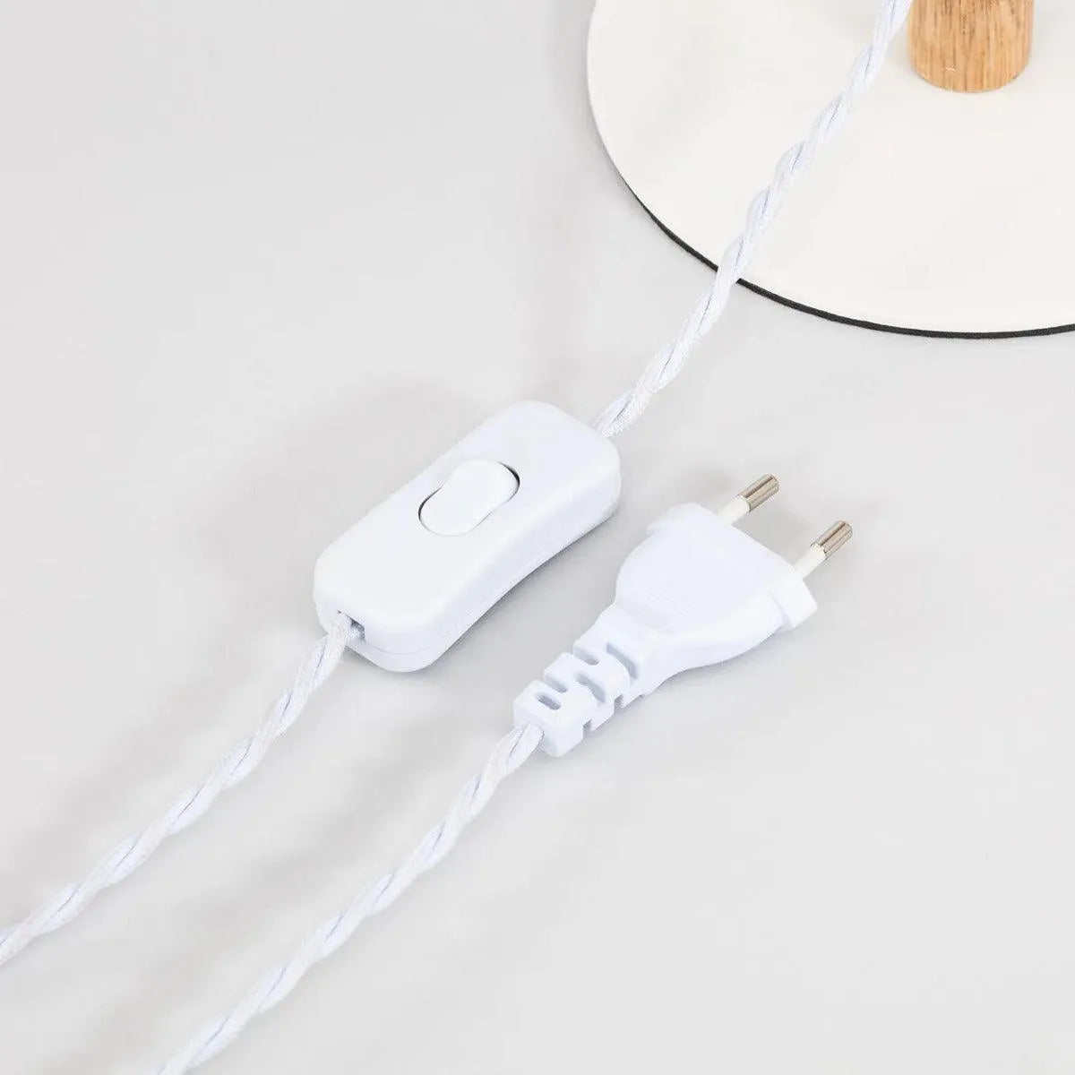 Tafellamp hout metaal 'Woods' met stekker en schakelaar 36 cm - FOIR