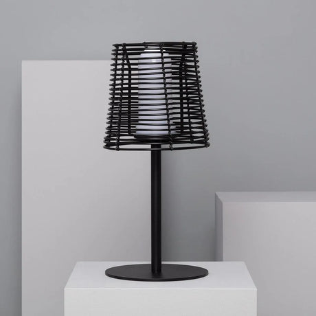Tafellamp met stekker zwart e27 'Saha' buitenlamp E27 fitting IP44 530mm - FOIR