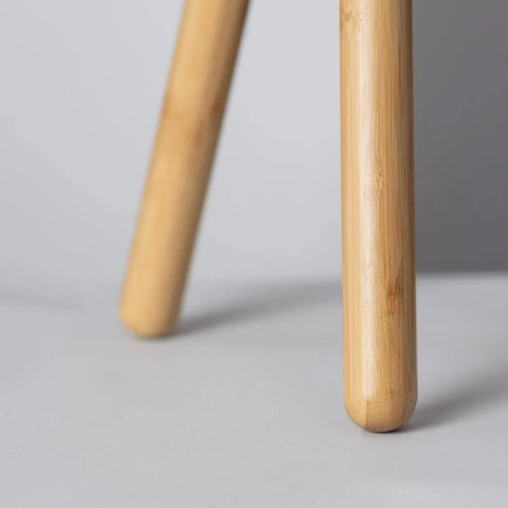 Tafellamp beige goud & bruin met 3 houten poten 'Didi' - FOIR