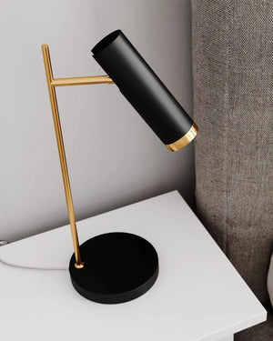 Tafellamp zwart goud met schakelaar en GU10 fitting By Rydens Puls - FOIR