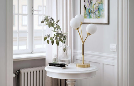 Tafellamp goud opaal glas 4002060-6512 By Rydens 