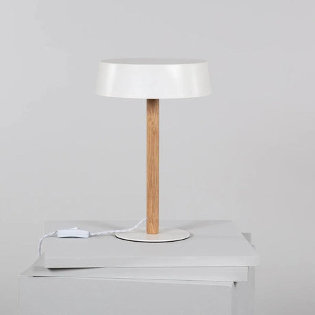Tafellamp hout metaal 'Woods' met stekker en schakelaar 36 cm - FOIR