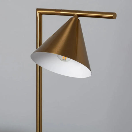 Gouden tafellamp met marmeren voet & E27 fitting 'Marie' - FOIR