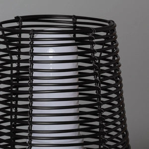 Tafellamp met stekker zwart e27 'Saha' buitenlamp E27 fitting IP44 530mm - FOIR