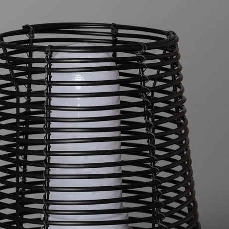 Tafellamp met stekker zwart e27 'Saha' buitenlamp E27 fitting IP44 530mm - FOIR