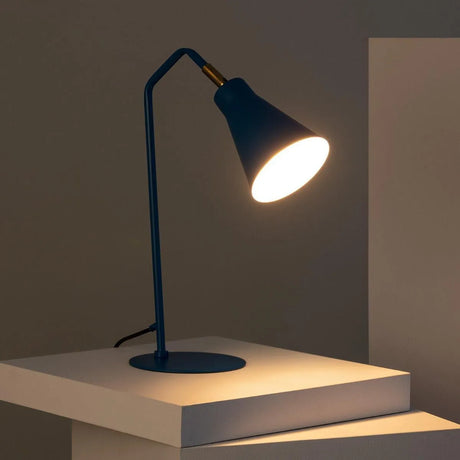 Tafellamp blauw 'Daphne' E27 fitting modern led lamp verstelbaar - FOIR