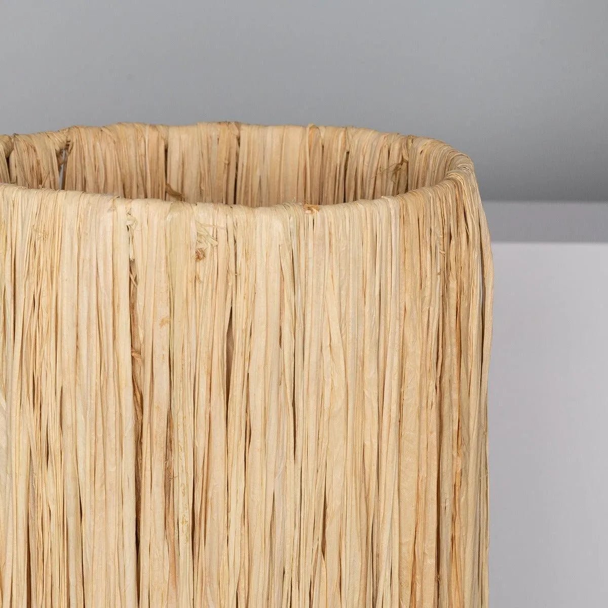 Tafellamp natuur 'Hoban' staande modern E27 fitting vezels 38 cm - FOIR