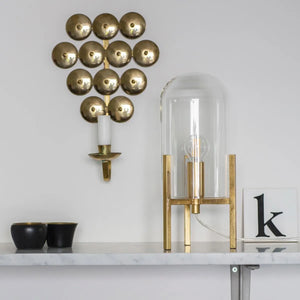 by rydens smokey goud tafellamp met stekker en schakelaar