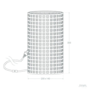 Tafellamp modern 'Patience' E27 fitting modern gaas 20 cm - FOIR