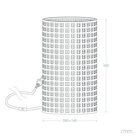 Tafellamp modern 'Patience' E27 fitting modern gaas 20 cm - FOIR