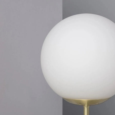 Tafellamp messing & opaalglas met schakelaar & stekker E14 fitting 'Julienne' - FOIR