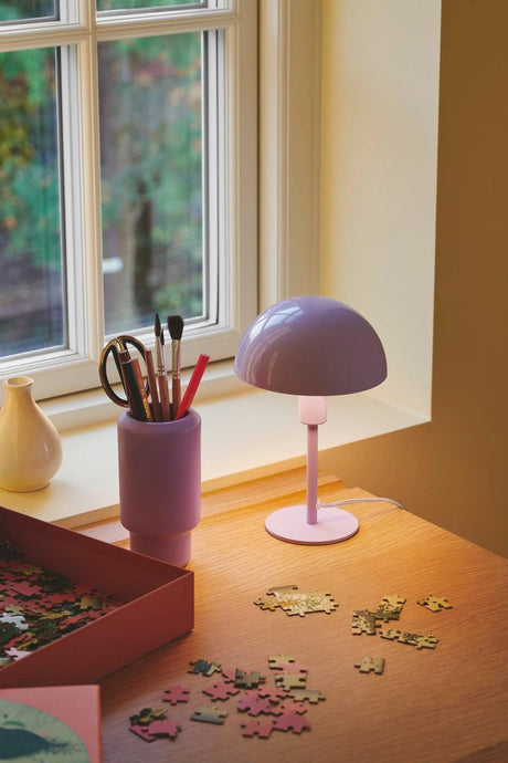 Tafellamp paars met schakelaar en E14 fitting Nordlux Ellen mini 25 cm - FOIR